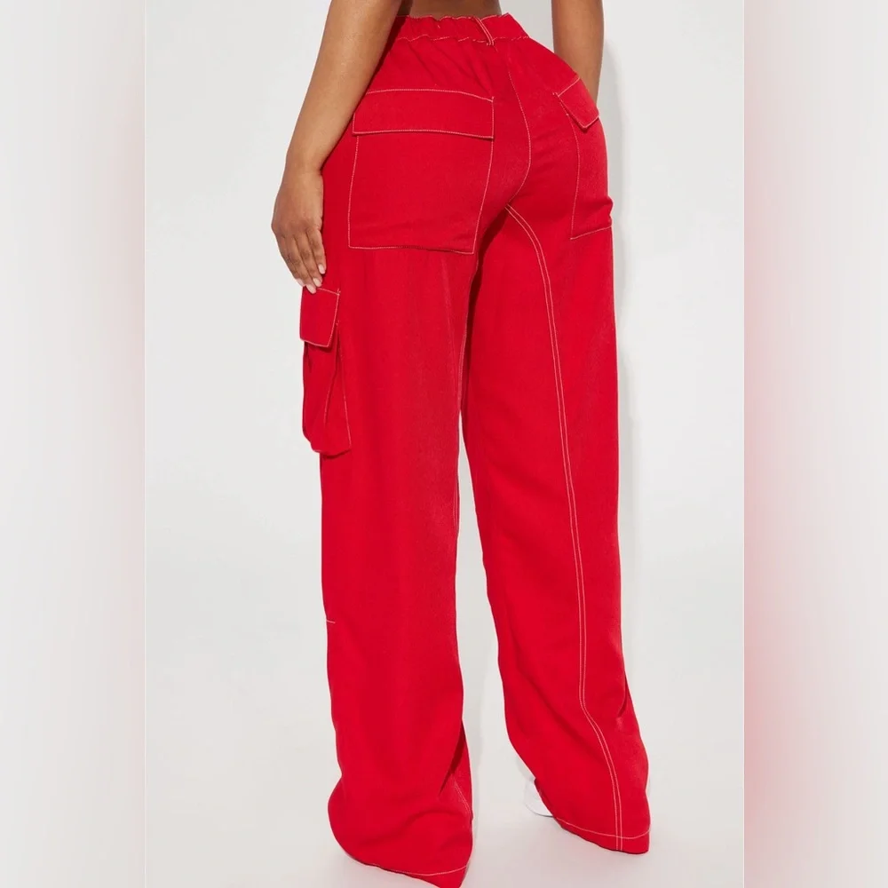 Fashion Nova Keep Me Entertained Wide Leg Cargo
Pants - Picture 2 of 2